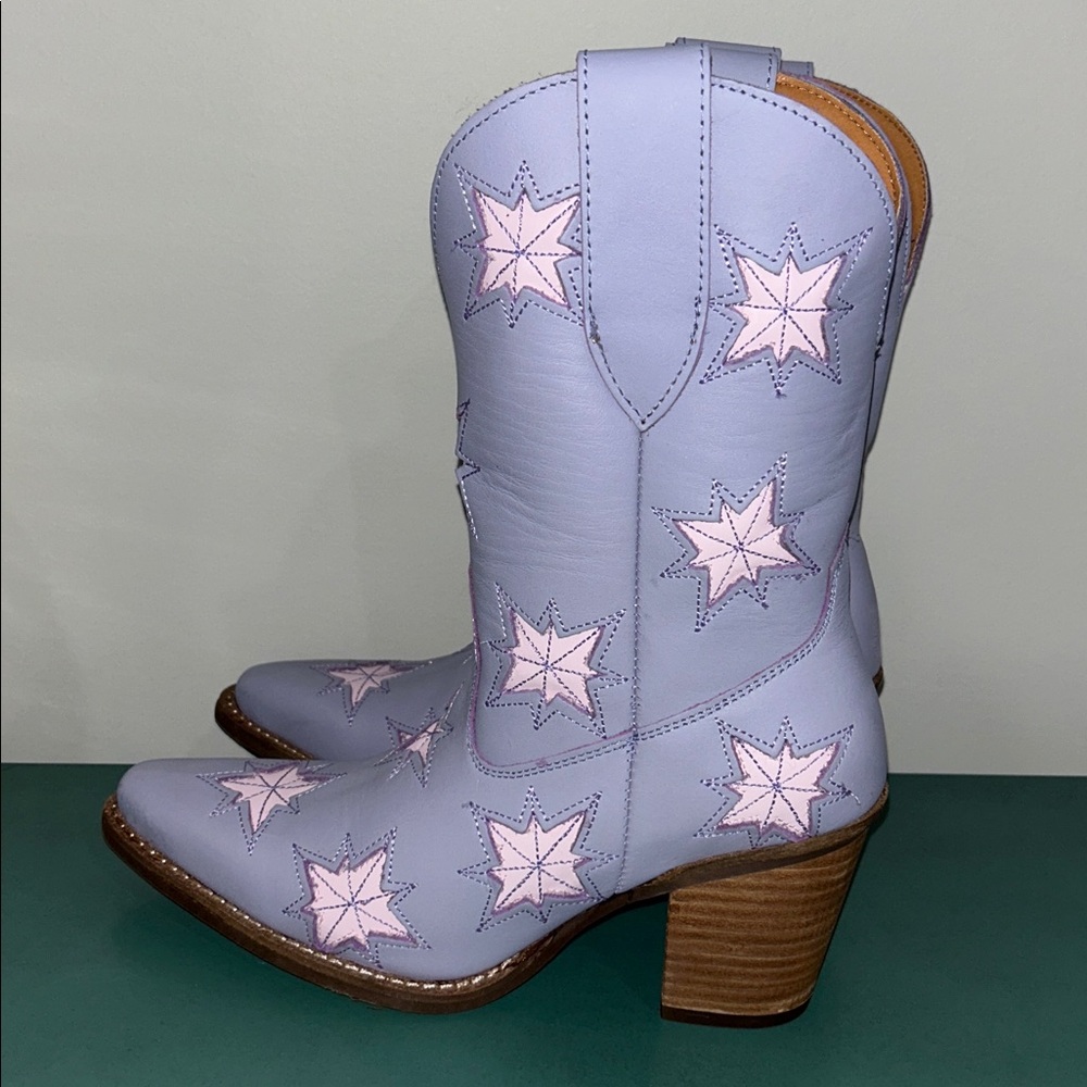 NEW DINGO WOMEN'S STARBURST WESTERN BOOTIES BOOTS - ROUND TOE SIZE 6.5 Z535 - Picture 3 of 7